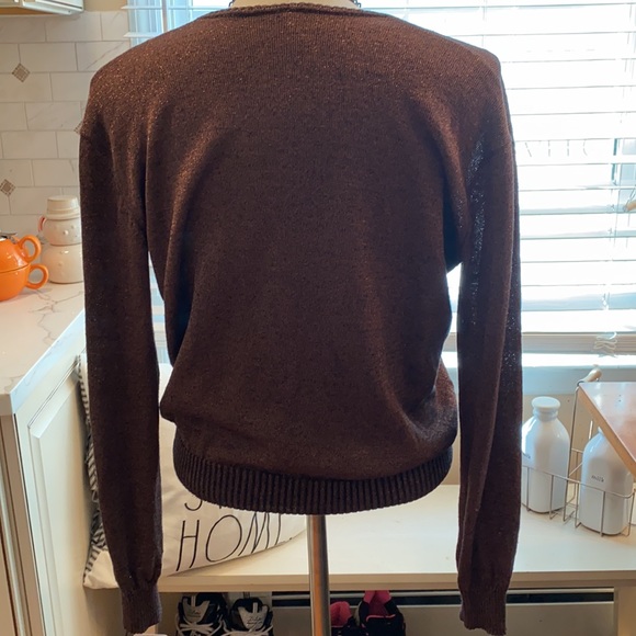 NWT FREE PEOPLE V NECK WAISTED WARM GLITTER HOLIDAY SWEATER🎁 $4.99 reduce ship - Picture 8 of 9